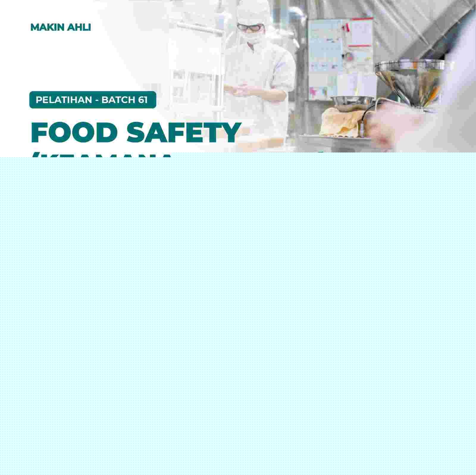 PELATIHAN FOOD SAFETY GRATIS BATCH 61