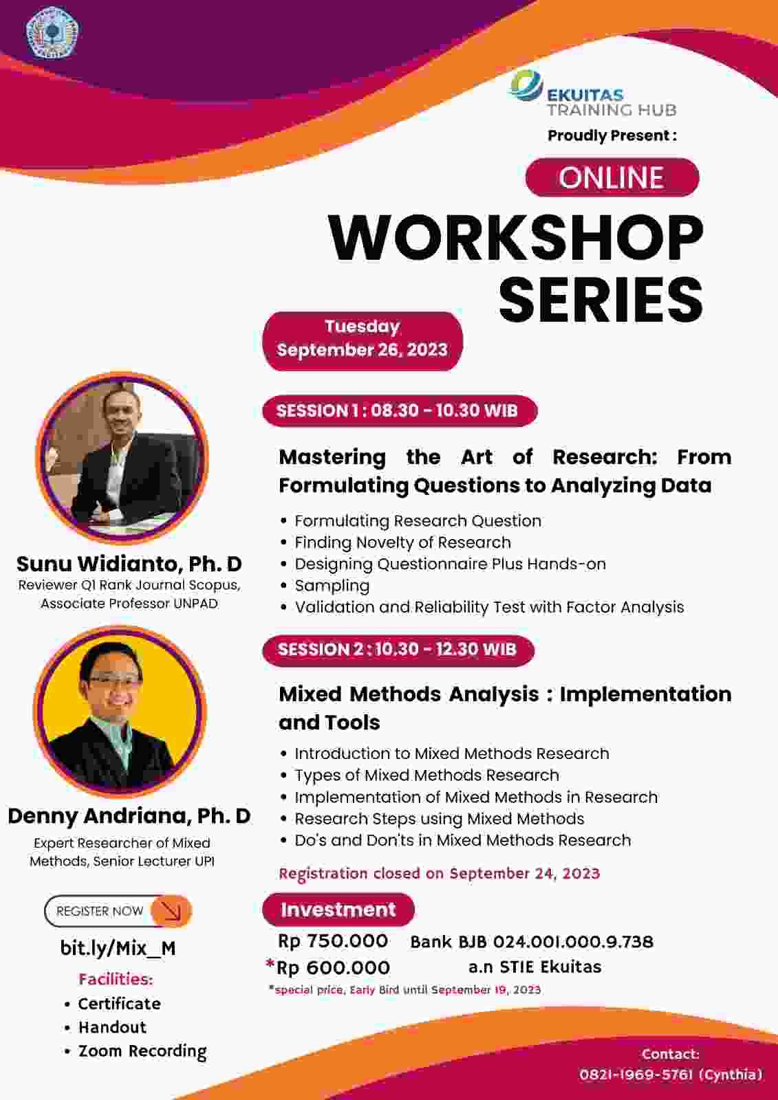 Online Workshop Series: Ekuitas Training Hub