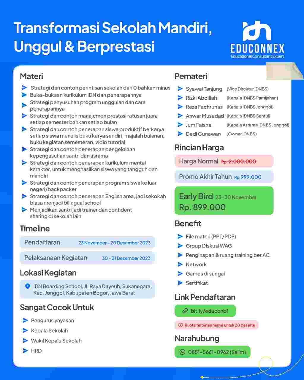 Pelatihan Program Transformasi Sekolah Mandiri