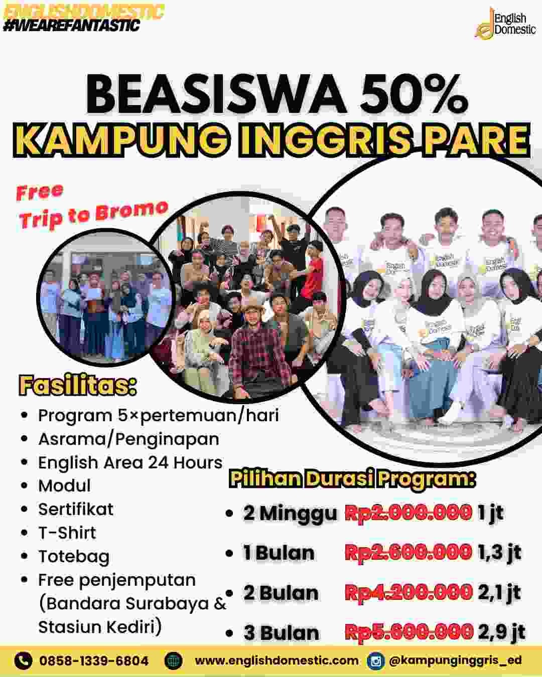 Upgrade skill Bahasa Inggris kamu di Kampung Inggris Pare