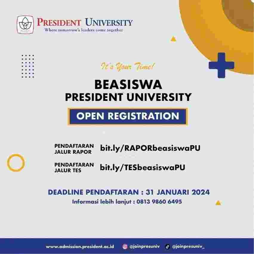 Beasiswa President University