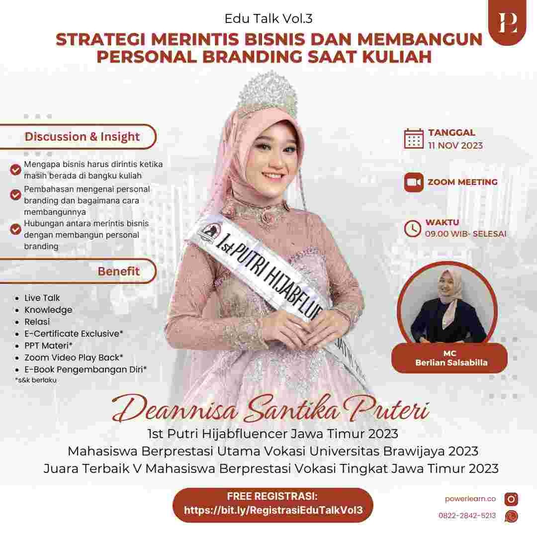Open Registration: Edu Talk Vol. 3
