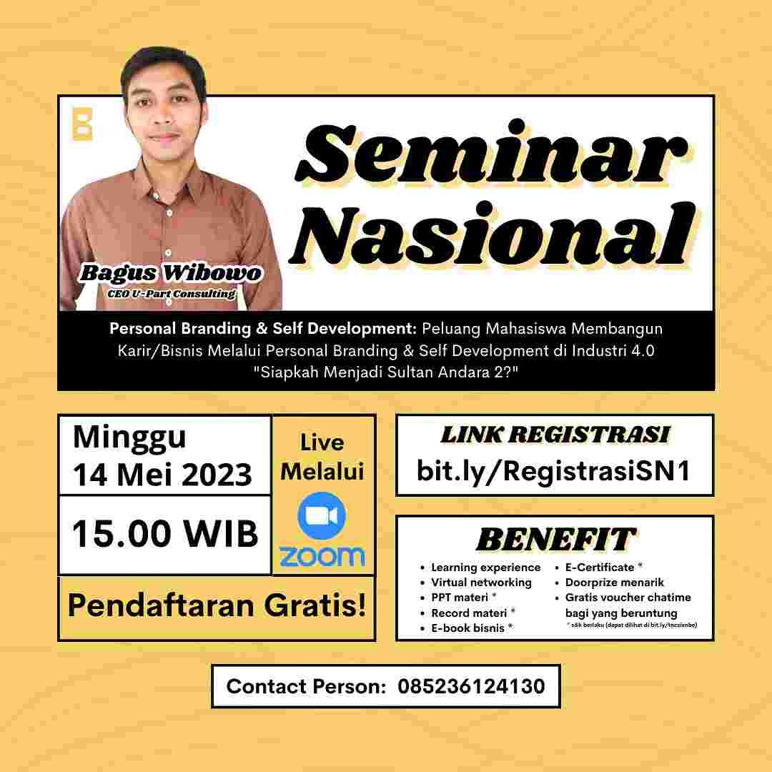 Seminar Nasional Personal Branding & Self Development