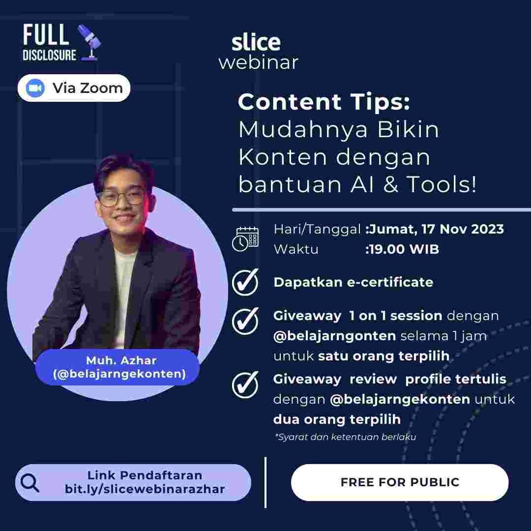 Webinar Gratis Content Tips