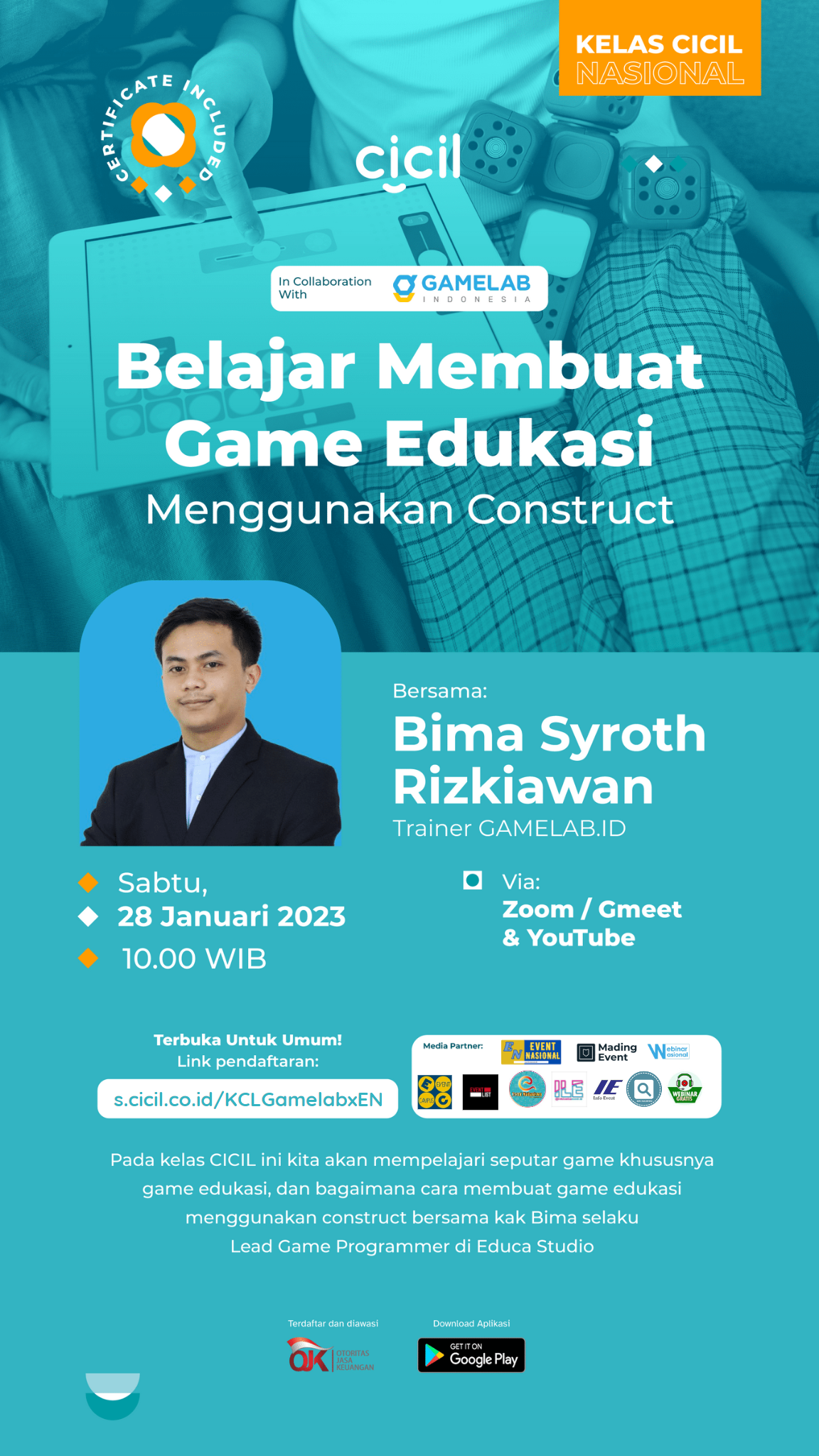 Belajar bikin game edukasi pakai Construc