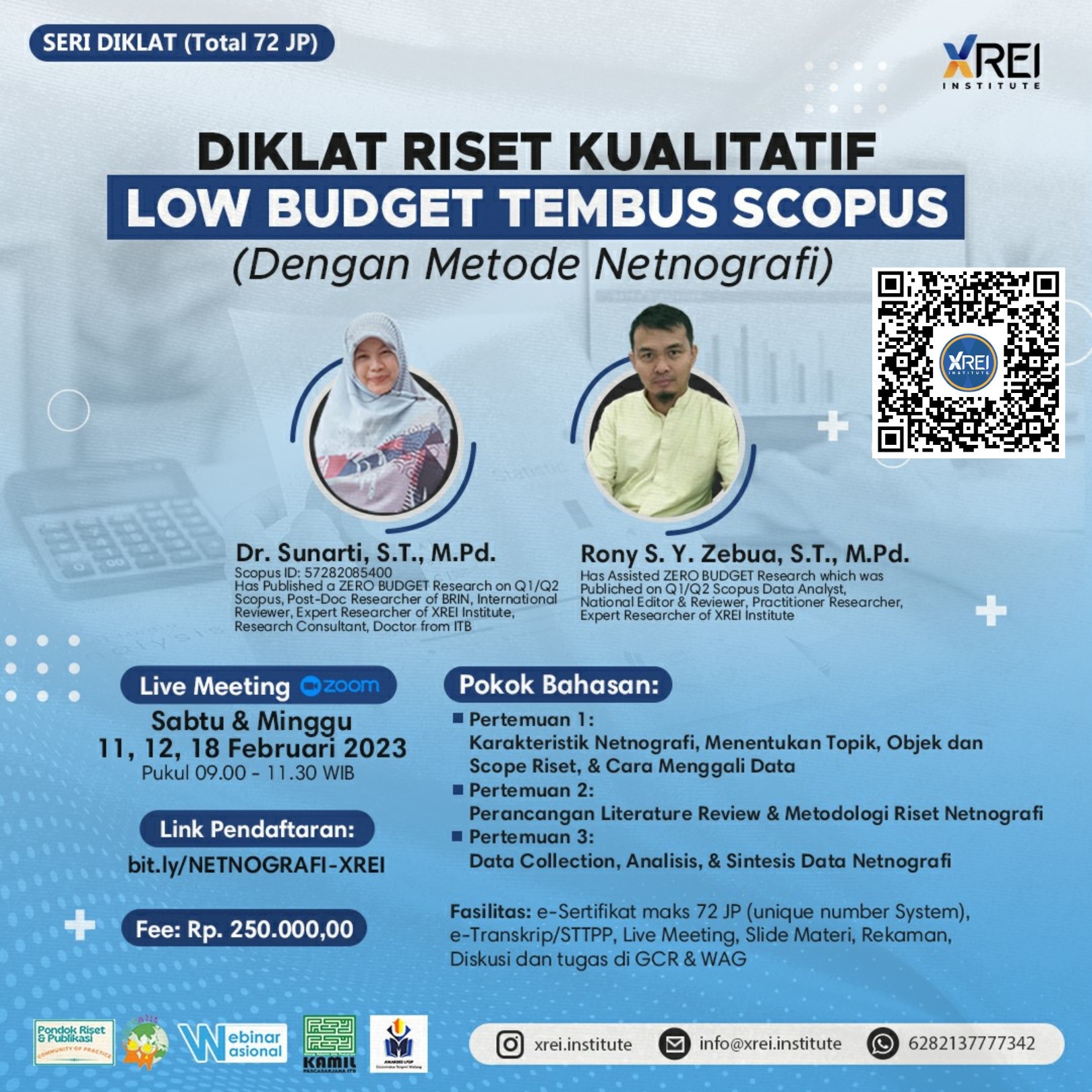 Diklat Riset Kualitatif low Budget tembus SCOPUS 